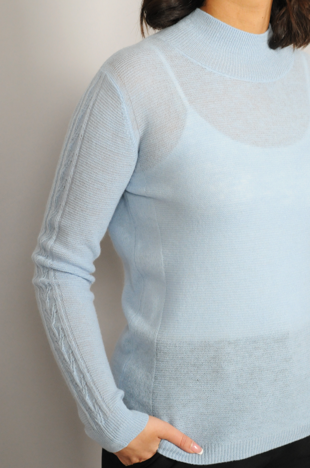 MKI Sweater - 100% Merino Uld - Dame - Lyseblå