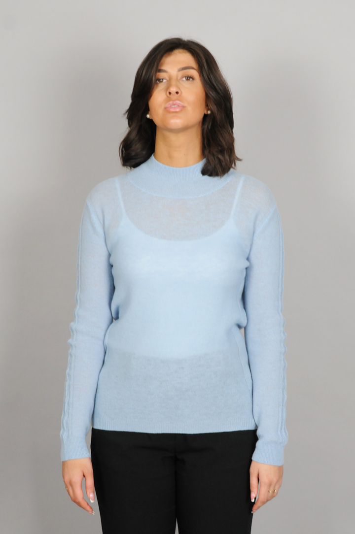 MKI Sweater - 100% Wool shirt - Women - Light Blue