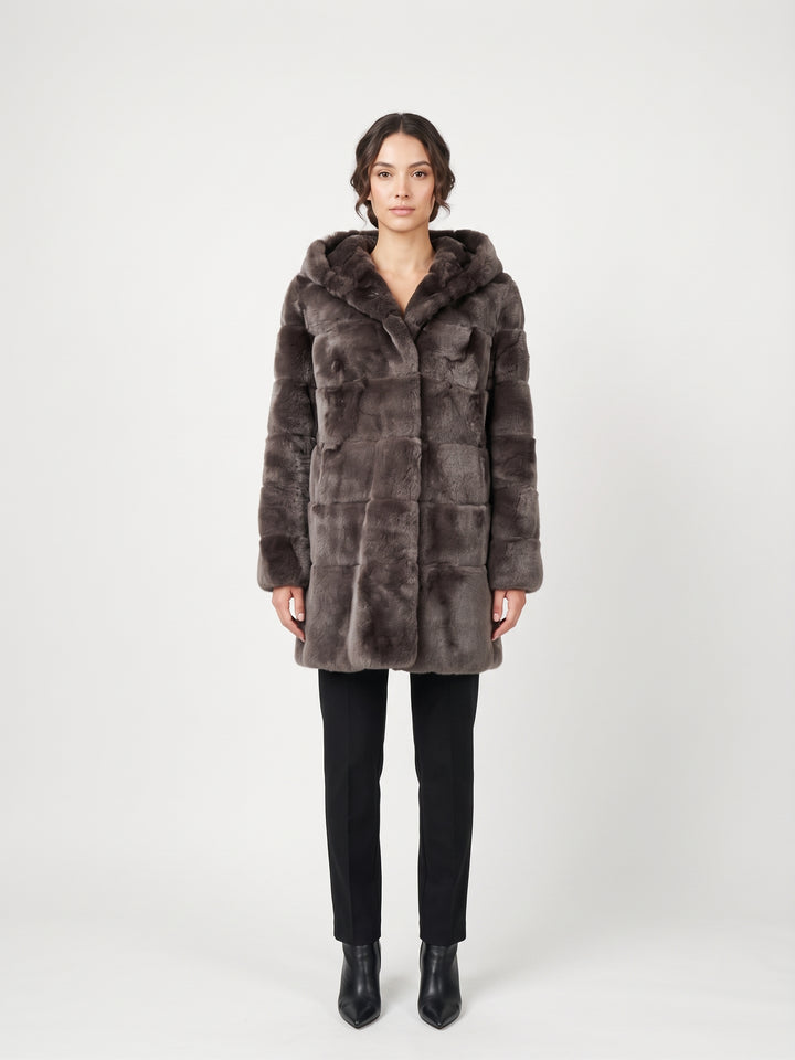 Imelda-A, 85 cm. - Hood Rex - Women Chocolate