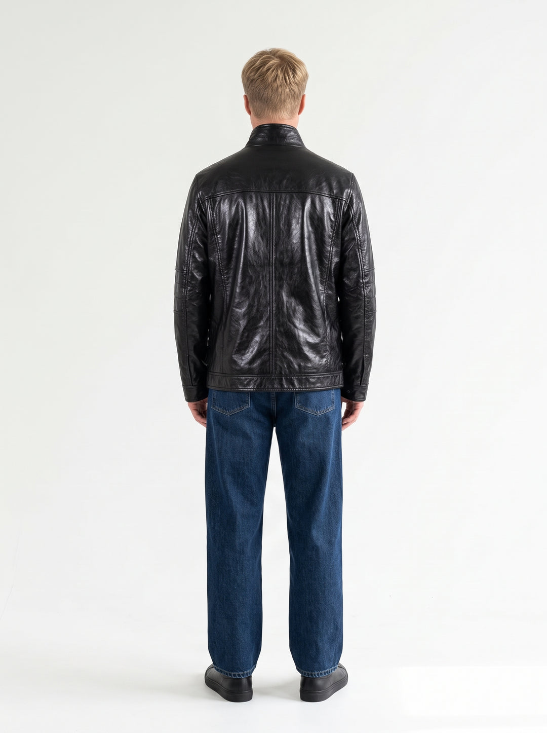 Big Marlow - Lamm Polish Nappa Leather -Man - Svart