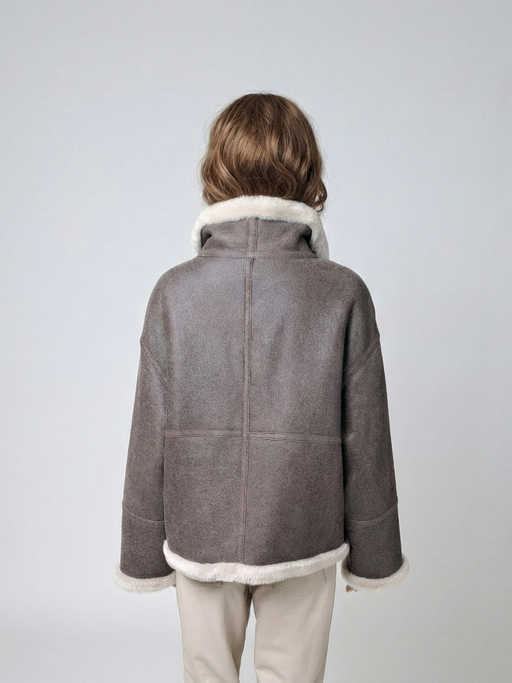 Iolande, 60 cm. - Krave - Nappa Lamb Crack - Kvinder - Brun