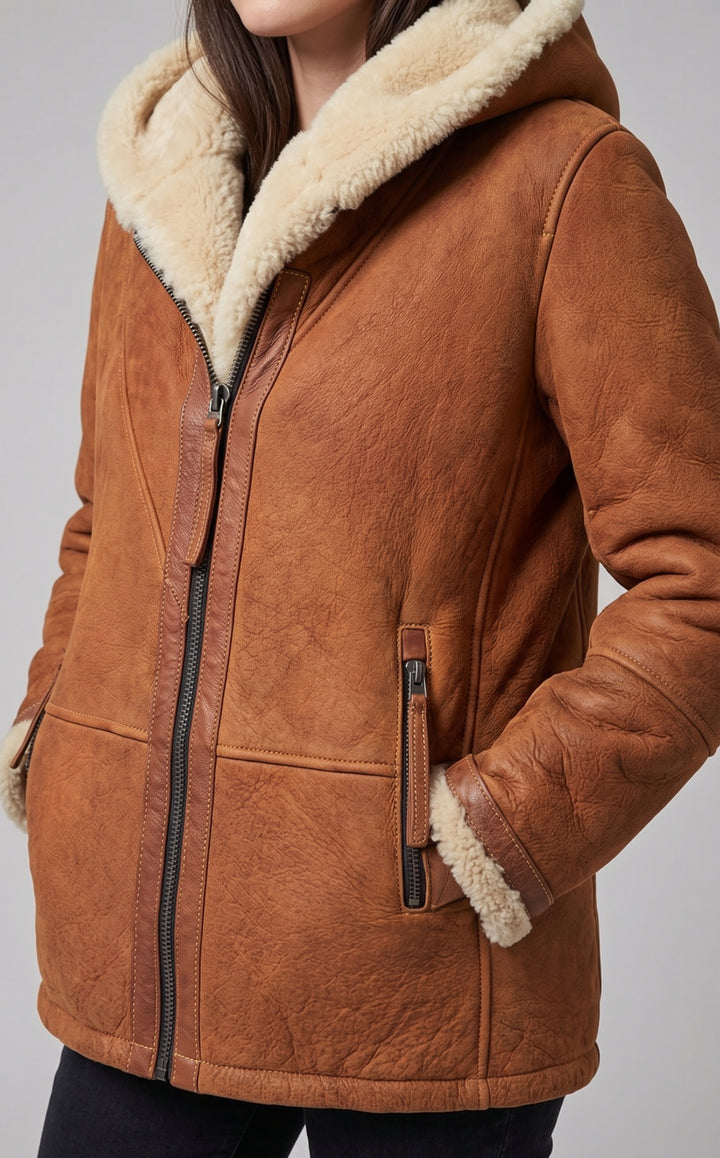 Junina, 70 cm. - Nappa Lamb Crack Washed - Damen - Cognac