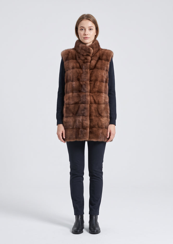 Nelly Vest, 70 cm. - Mink - Kvinner - Pastell
