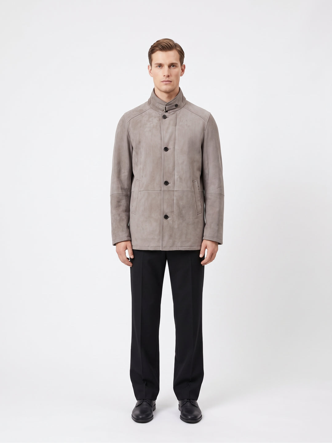 Jack, 80 cm. Suede Lamb - Man Light Grey