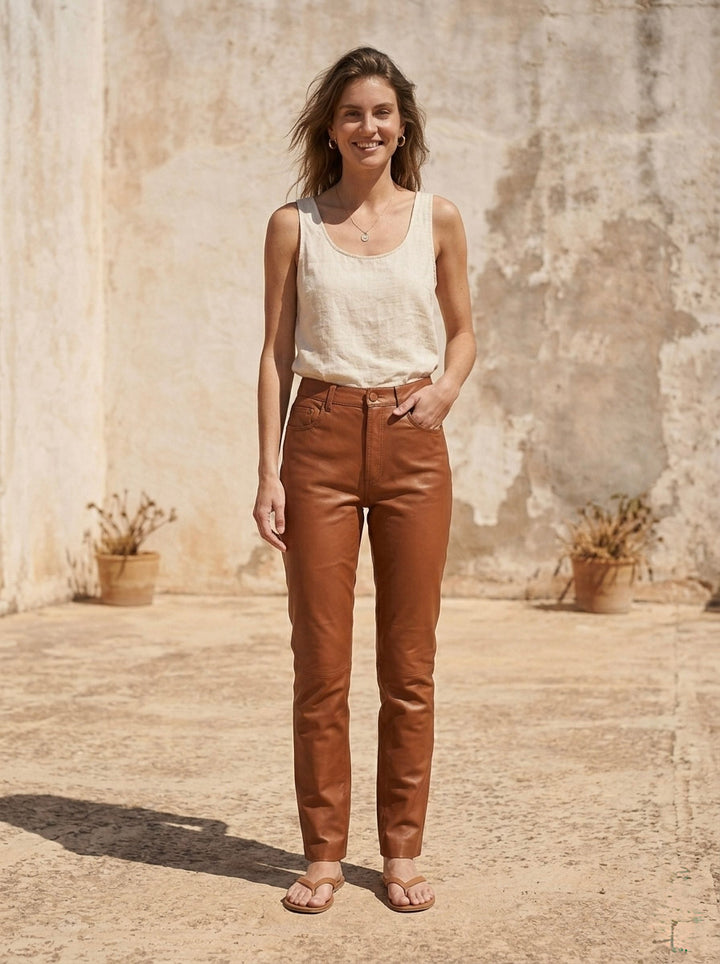 Jill Hose - Poliertes Lamm-Nappaleder -