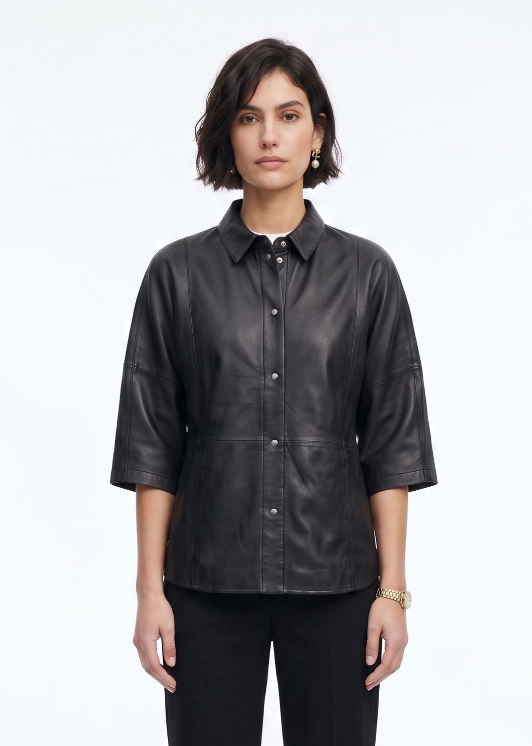 PS-26 Hemd – Lammleder – Damen – Schwarz