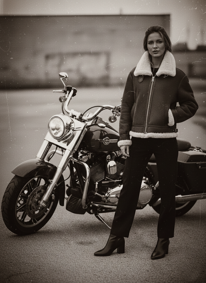 Javote, 60 cm. - Nappa Lamb Crack Washed – Damen – Dunkelbraun