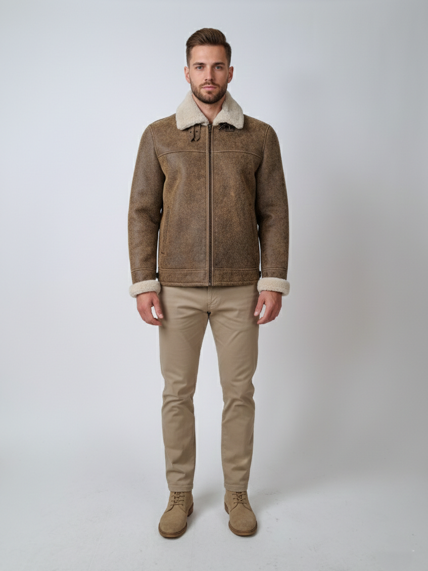 PM003 - Nappa Lamb Crack - Man - Beige