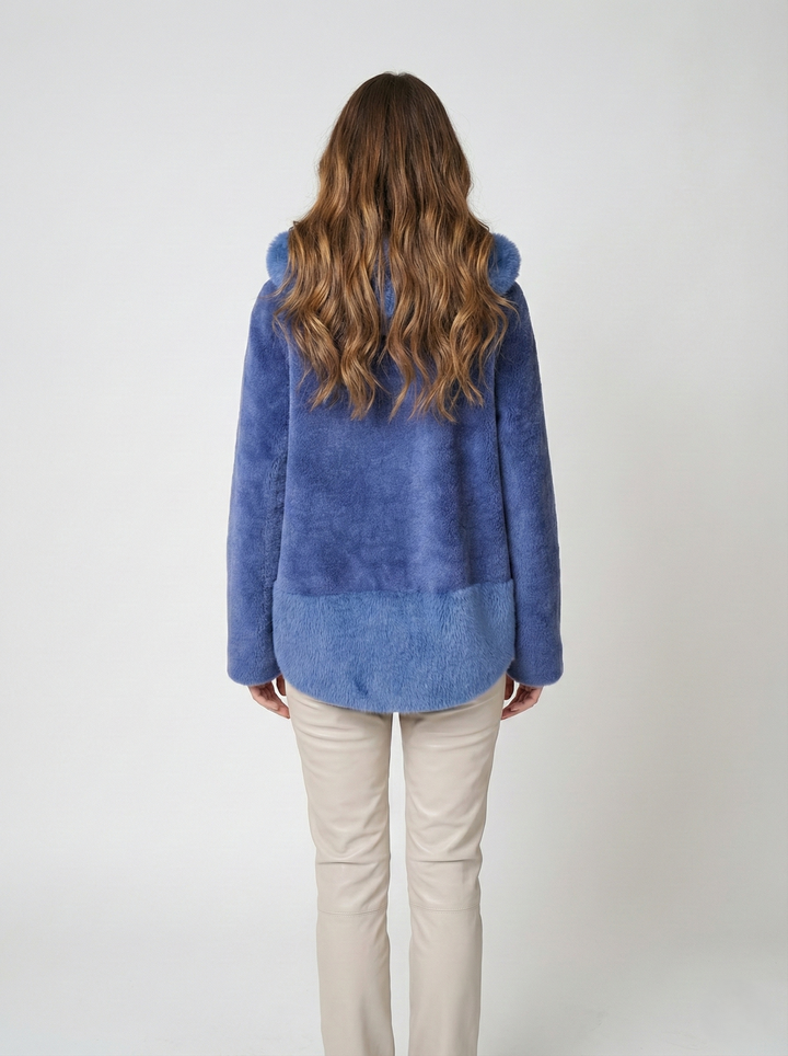 Ilda, 72 cm. - Hood - Air Wool - Women - Blue