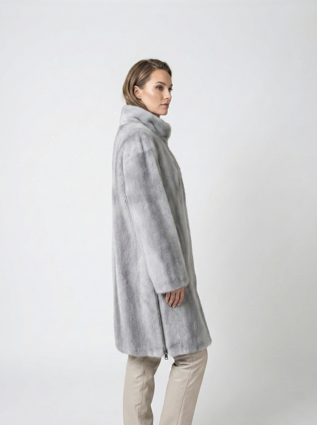 Filuka, 100 cm. - Kragen - Nerz - Damen - Saphir