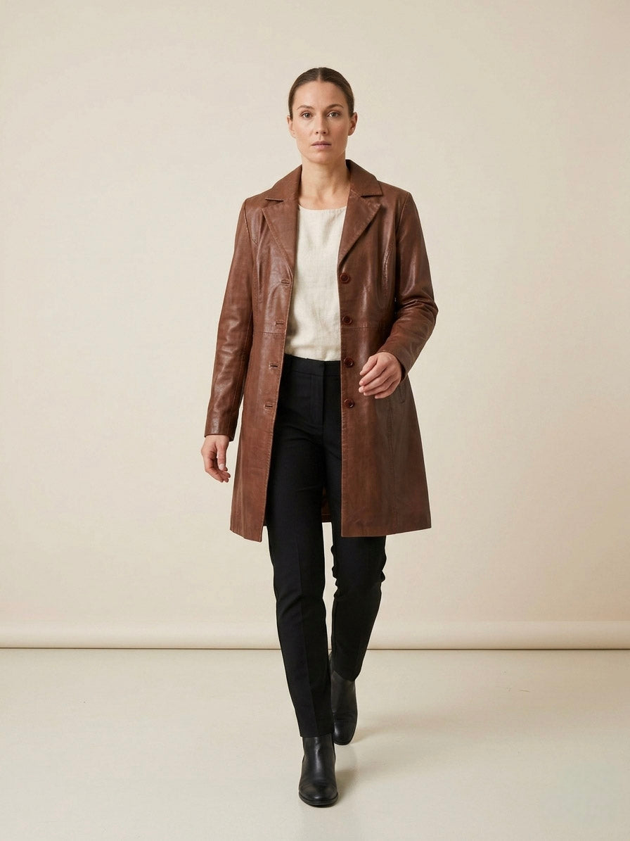 Erika – Lamm-Malli-Leder – Damen – Kupferbraun