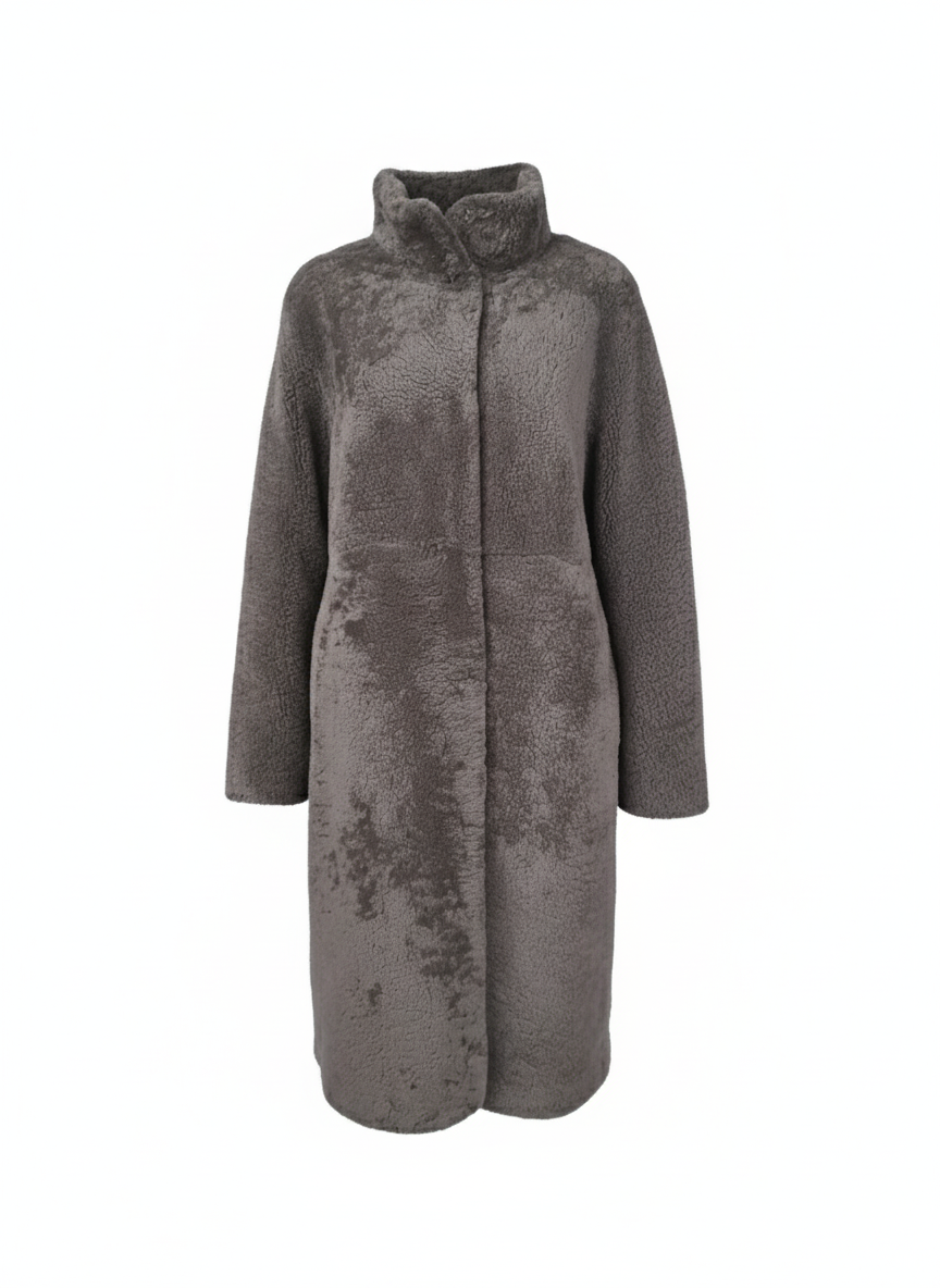 Filuka, 100 cm. - Halsband - Curly Lamb - Damen - Taupe