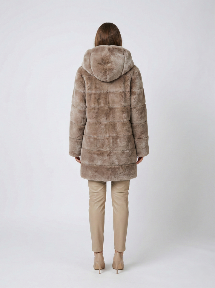 Imelda-A, 85 cm. - Hood - Rex - Damen - Cafe Latte