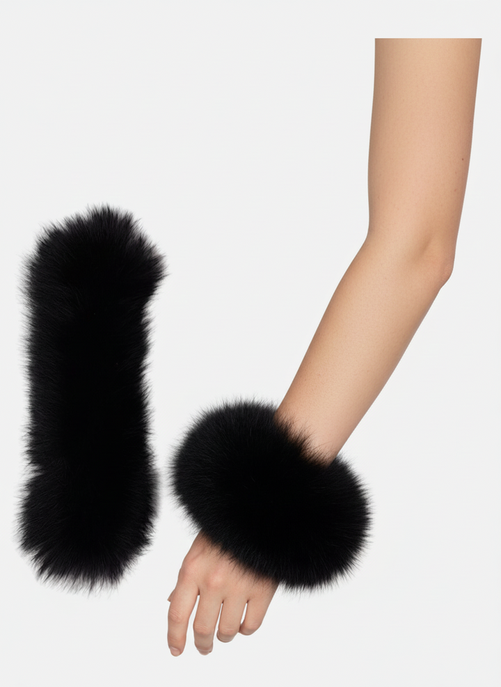 1120 manchetter - ræv - tilbehør - sort