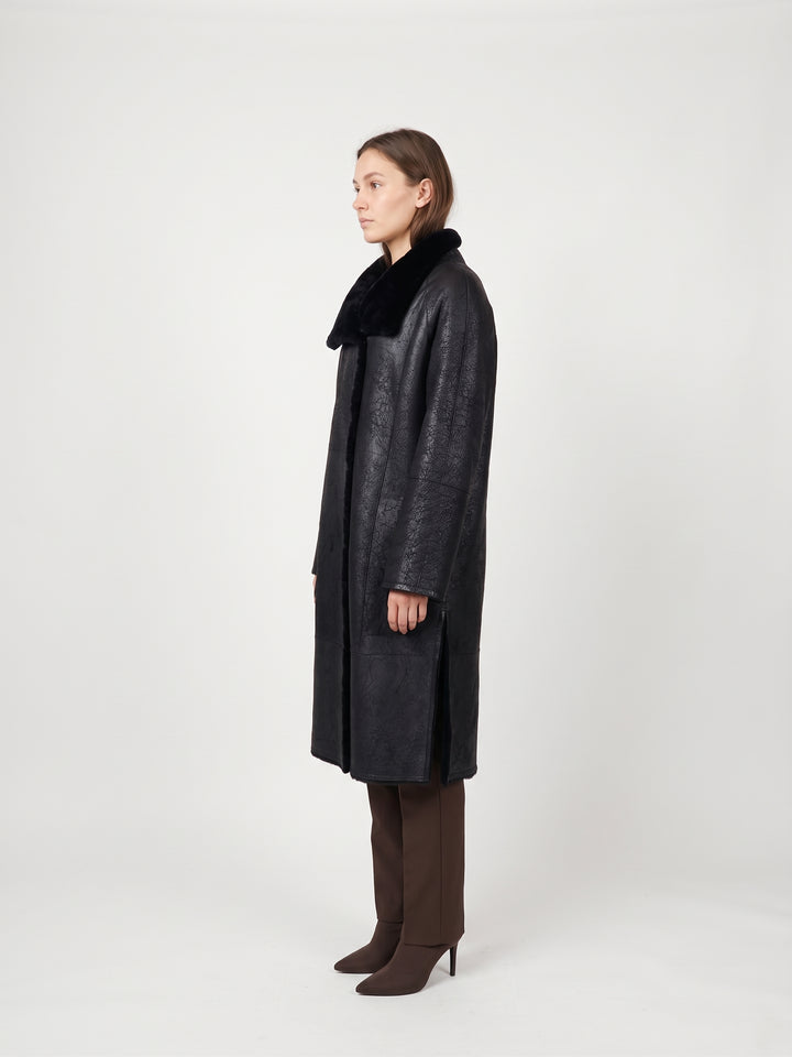 Jamie, 105 cm. - Krave - Nappa Lamb - Damer - Sort