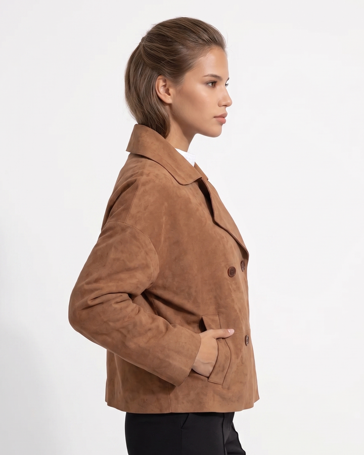 Adrina, 56 cm. - Getmockaläder - Dam - Cognac