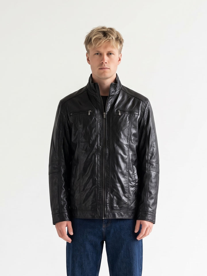 Big Marlow - Lamm Polish Nappa Leather -Man - Svart