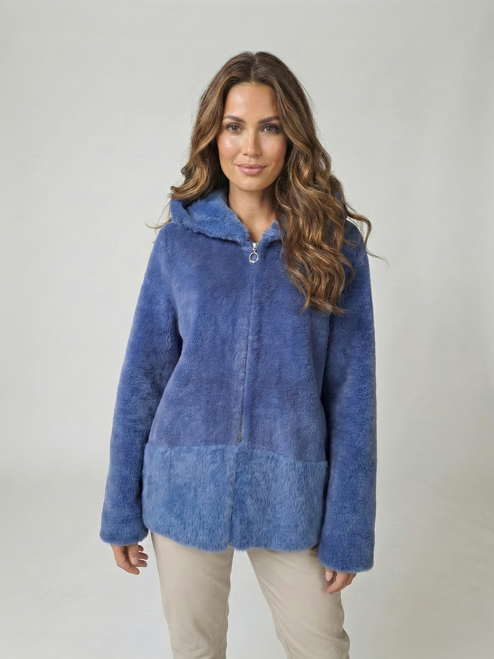 Ilda, 72 cm. - Hood - Air Wool - Women - Blue