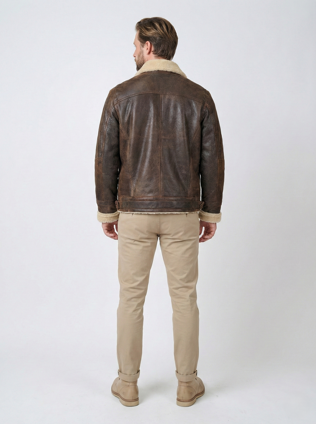 Biggles - Lamb Tornado Läder - Man - Mellanbrun