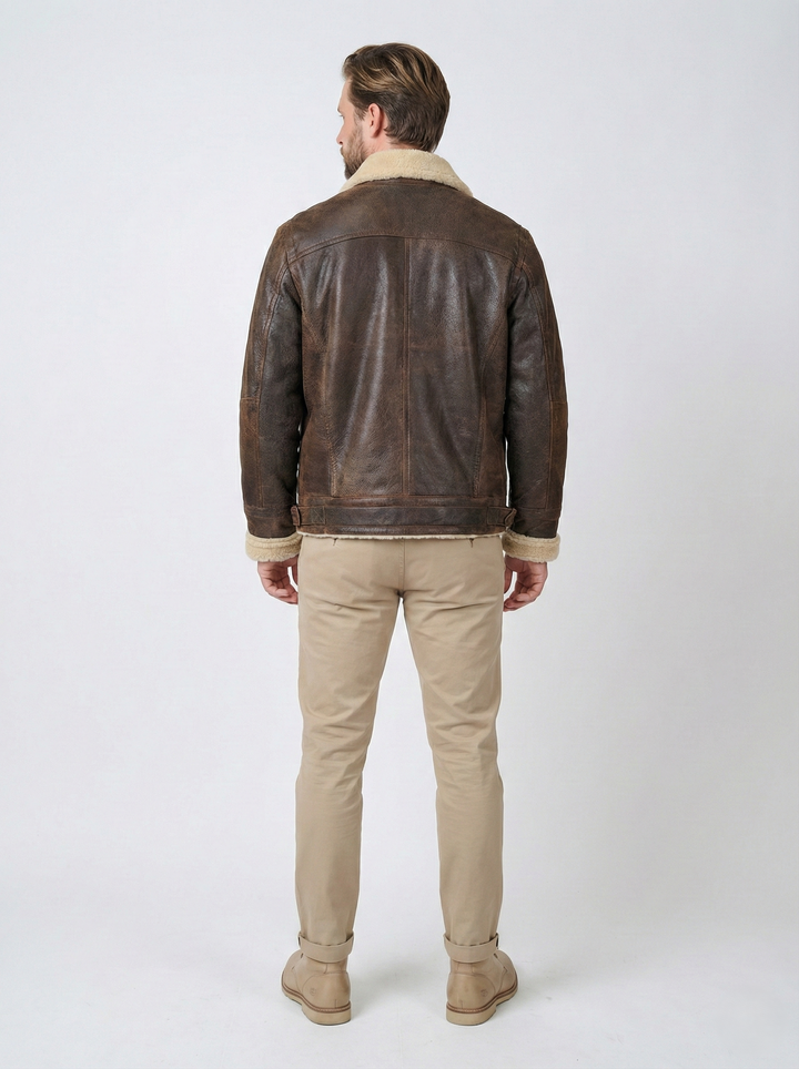 Biggles - Lamb Tornado Läder - Man - Mellanbrun