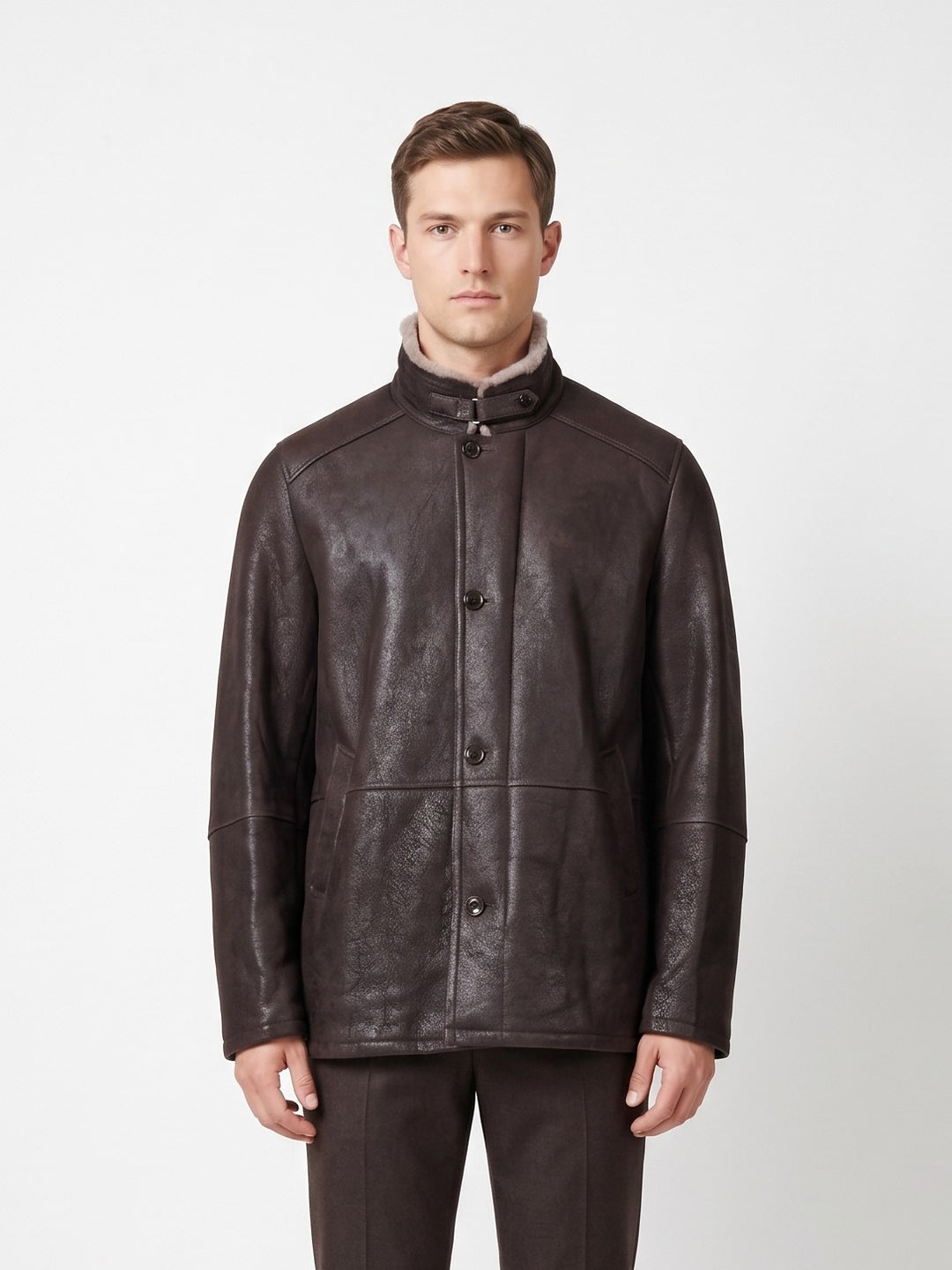 Jack, 80 cm. Nappa Lamb Crack - Man Brown