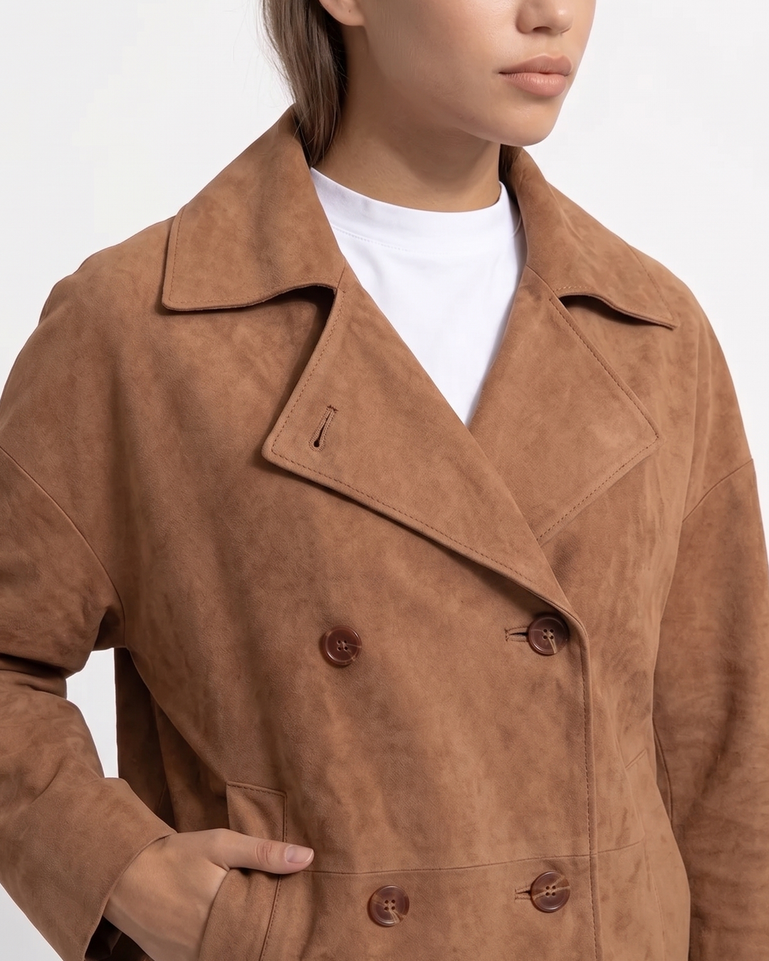 Adrina, 56 cm. - Getmockaläder - Dam - Cognac