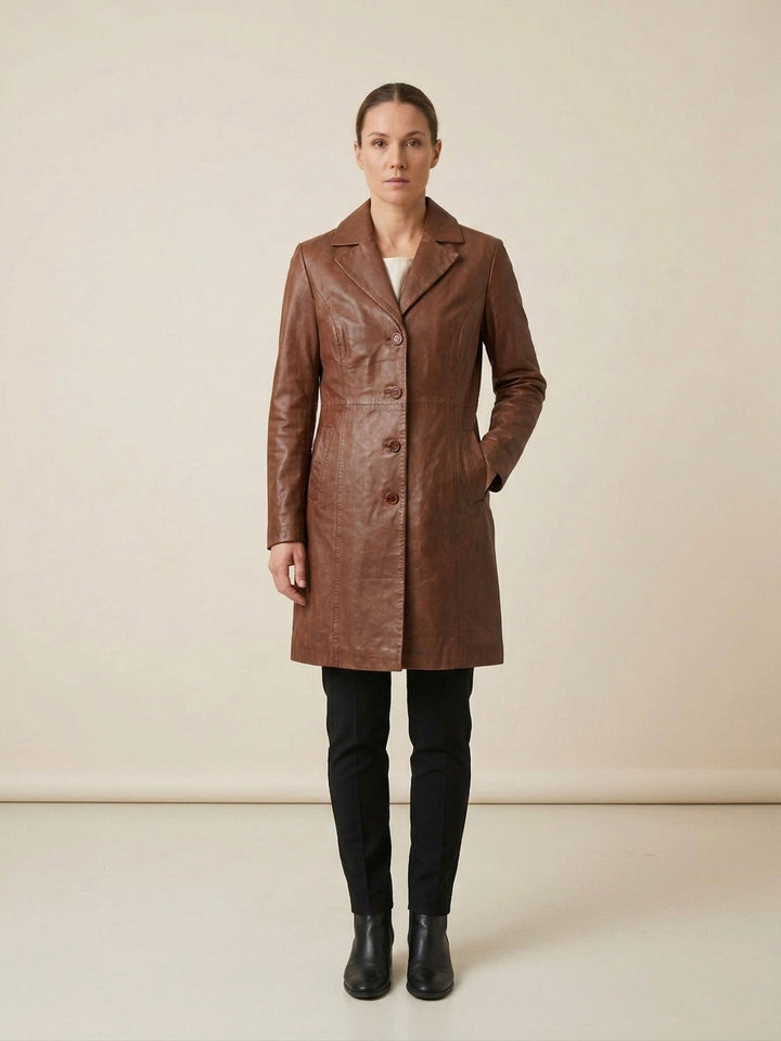 Erika – Lamm-Malli-Leder – Damen – Kupferbraun
