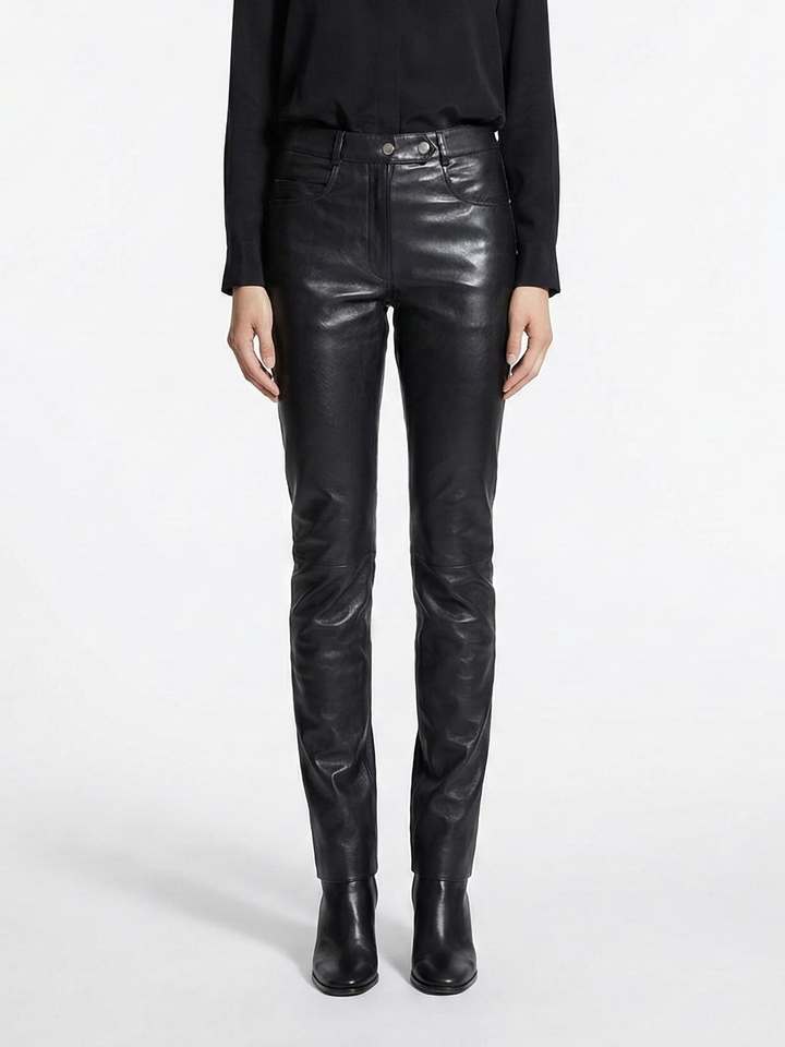 Envi Trousers - Lamb Stretch Leather - Women - Black