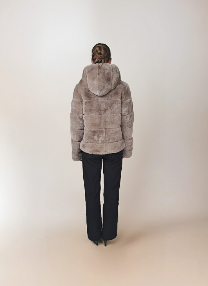 Petrovski, 60 cm. - Kapuze - Rex - Damen - Cafe Latte