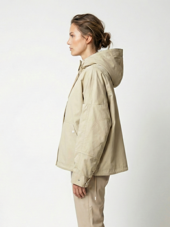 Isaia, 62 cm. - Textile - Women - Dark Beige