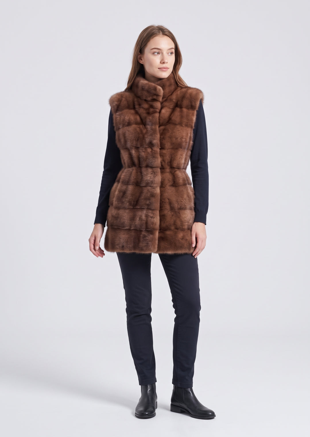 Nelly Vest, 70 cm. - Mink - Kvinner - Pastell
