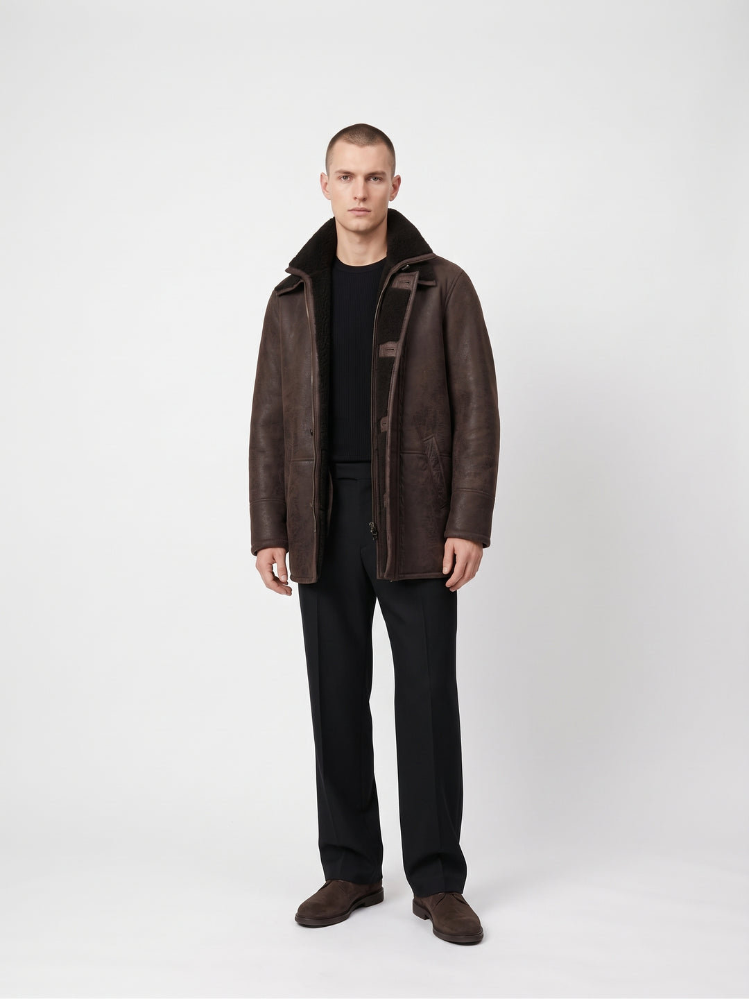 Owen, 85 cm. Nappa Lamb Crack - Man Brown