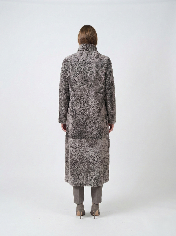 Innocente, 125 cm. - Collar - La Coon Lamb - Women - Dark Brown