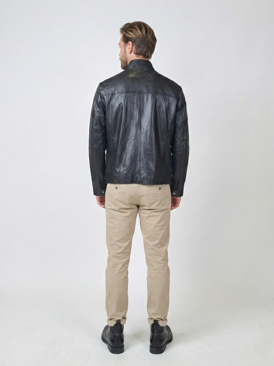 Mens 3535, 68 cm. - Lamb Leather - Man - Black