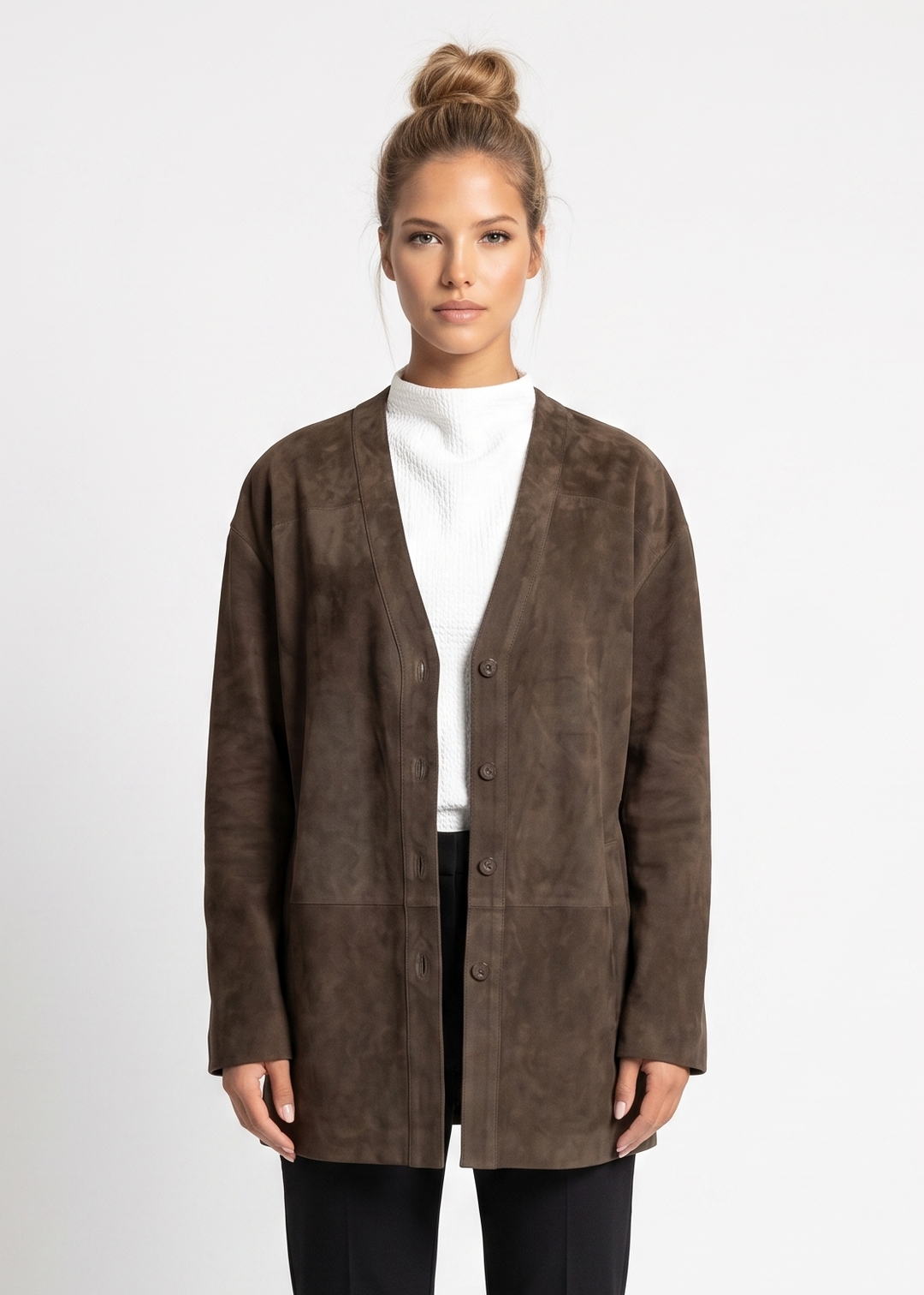 Filza, 75 cm. - Getmockaläder - Dam - Oliv