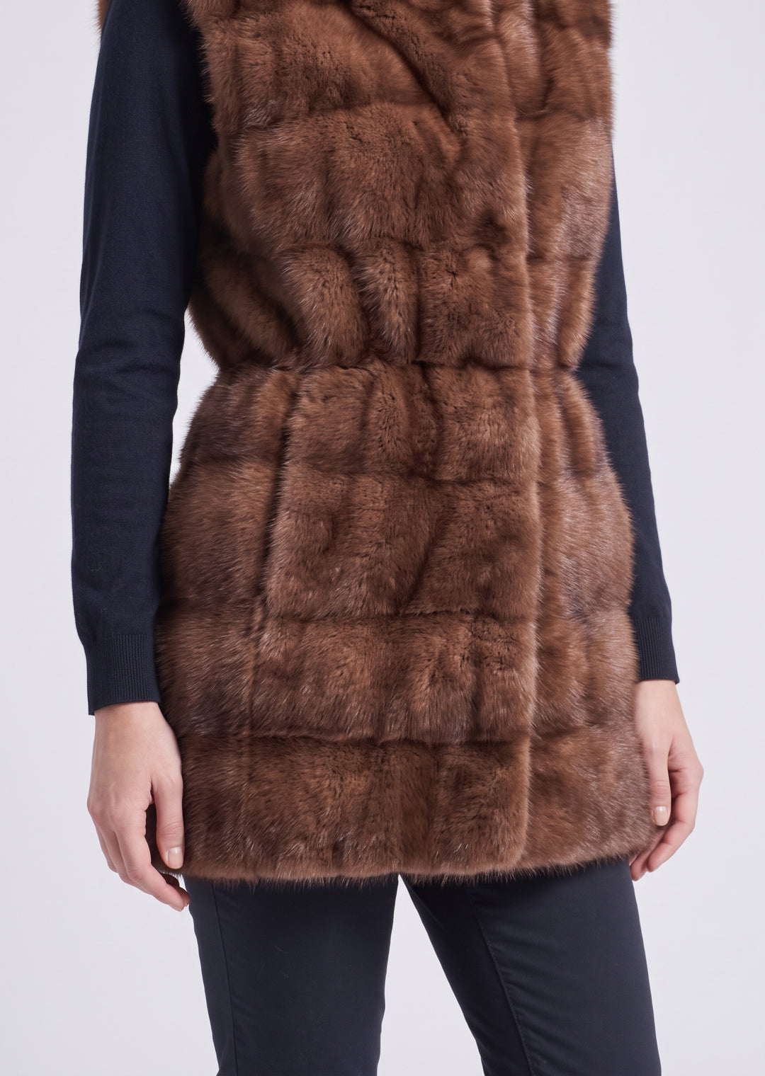 Nelly Vest, 70 cm. - Mink - Kvinner - Pastell