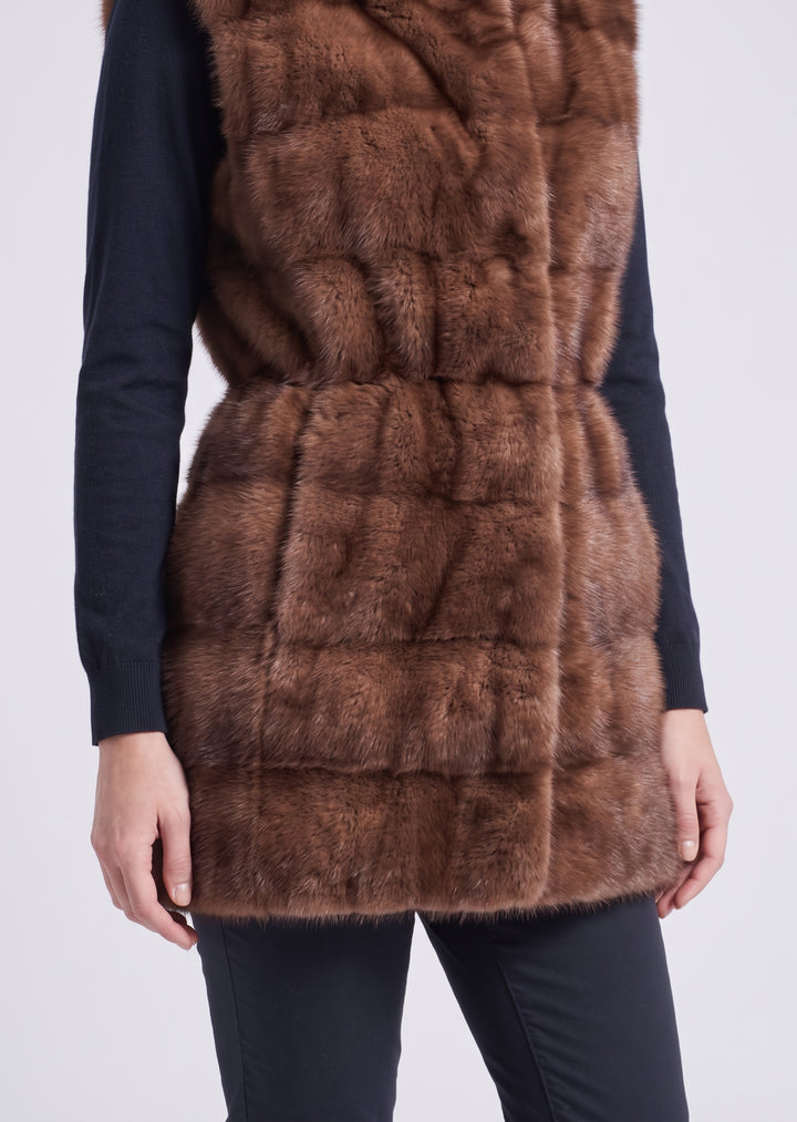 Nelly Vest, 70 cm. - Mink - Kvinner - Pastell