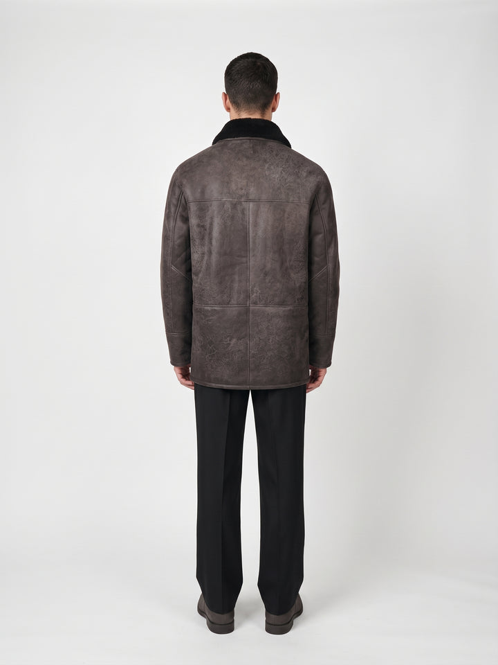 Owen, 85 cm. Nappa Lamb Crack - Man Brown