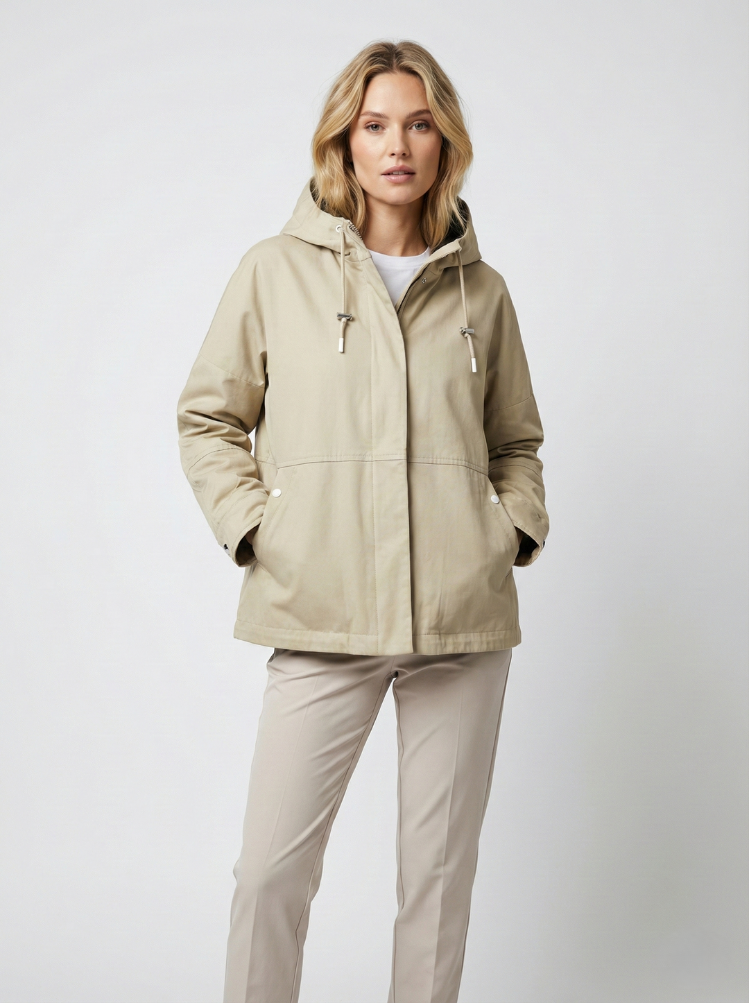 Isaia, 62 cm. - Textile - Women - Dark Beige