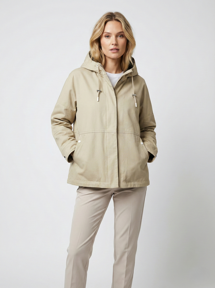 Isaia, 62 cm. - Textile - Women - Dark Beige