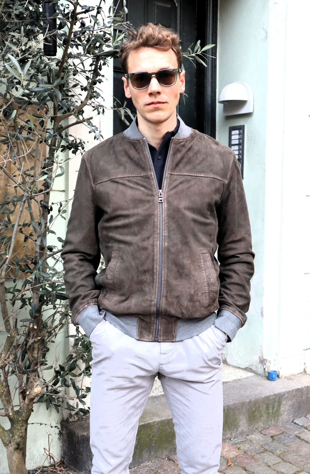 Allan, 68 cm. - Goat Suede - Man - Grey