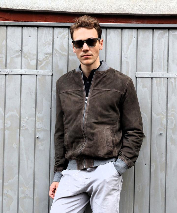 Allan, 68 cm. - Goat Suede - Man - Grey
