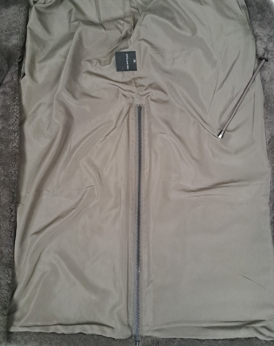 Filuka, 100 cm. - Halsband - Curly Lamb - Damen - Taupe