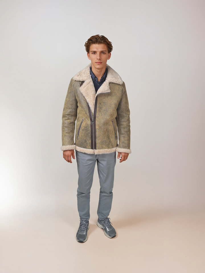 Irwing, 72 cm. - Lamb Crackle - Mann - Beige