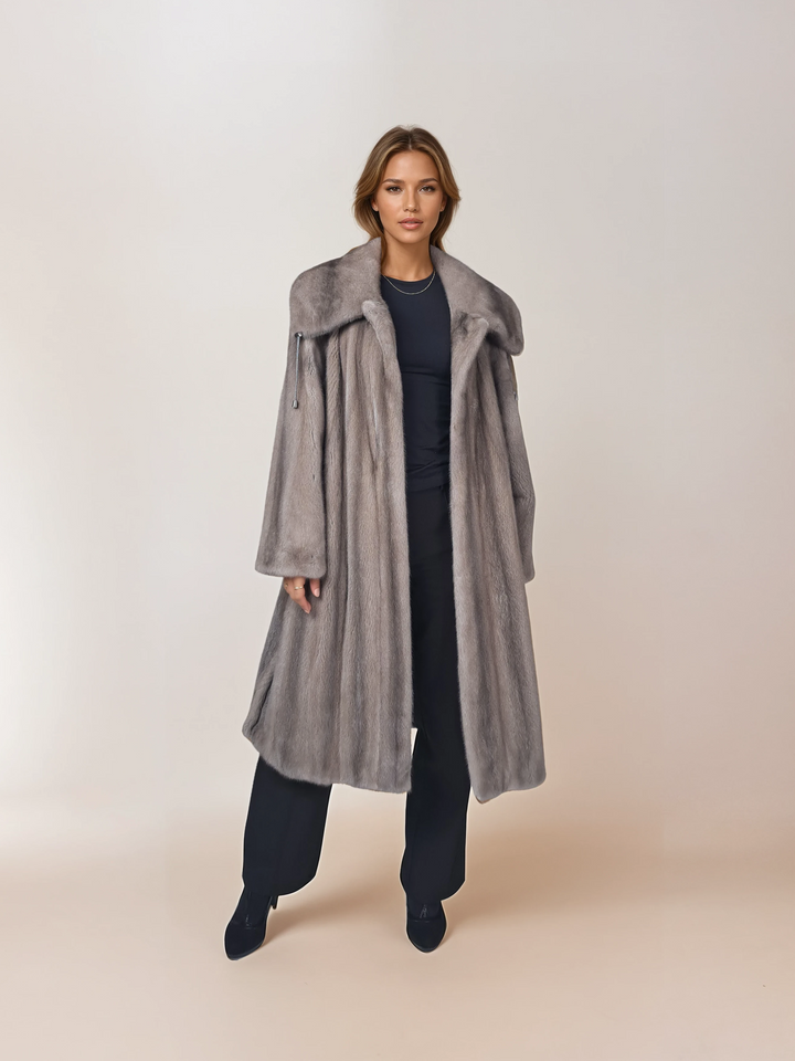 Alina, 110 cm. - Mink Let Out - Women - Silver Blue