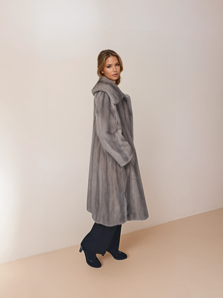 Alina, 110 cm. - Mink Let Out - Women - Silver Blue