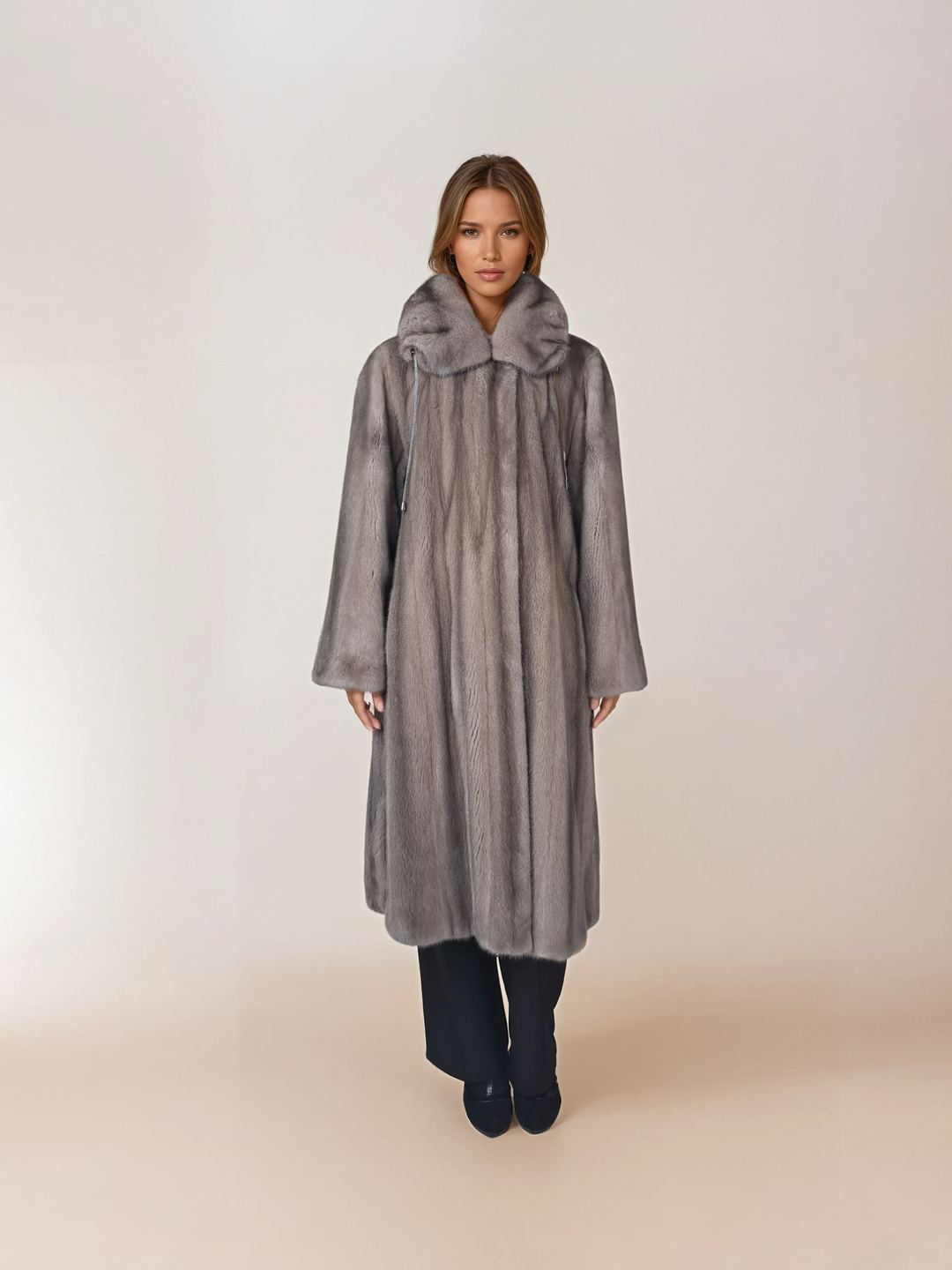 Alina, 110 cm. - Mink Let Out - Women - Silver Blue