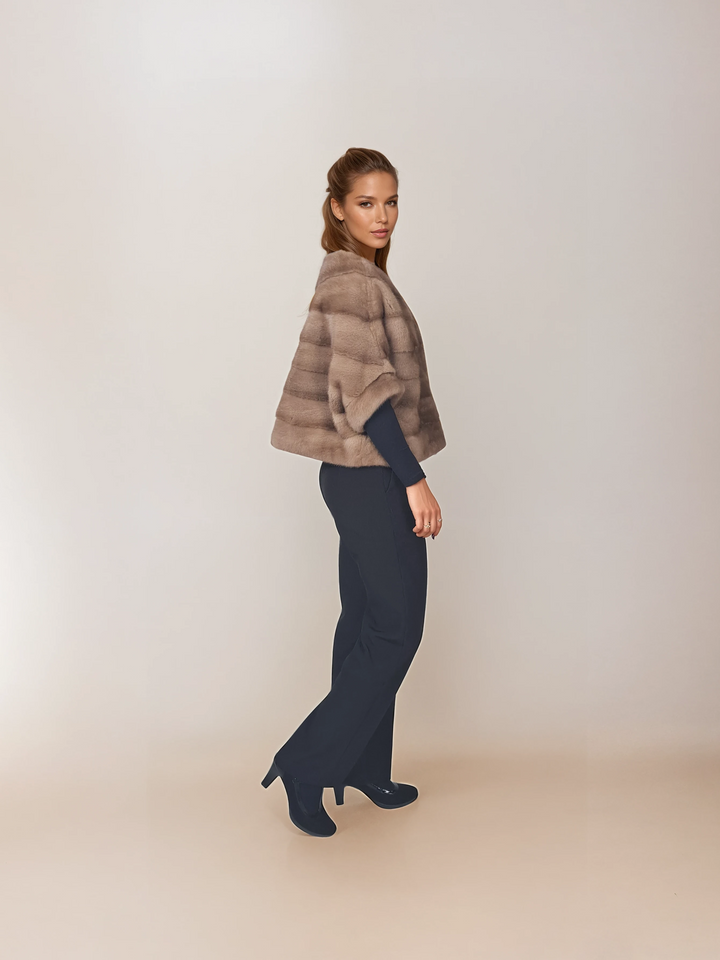 Tüll, 50 cm. - Nerz - Damen - Pastell / Nerzpelz - Levinsky - Kvinde