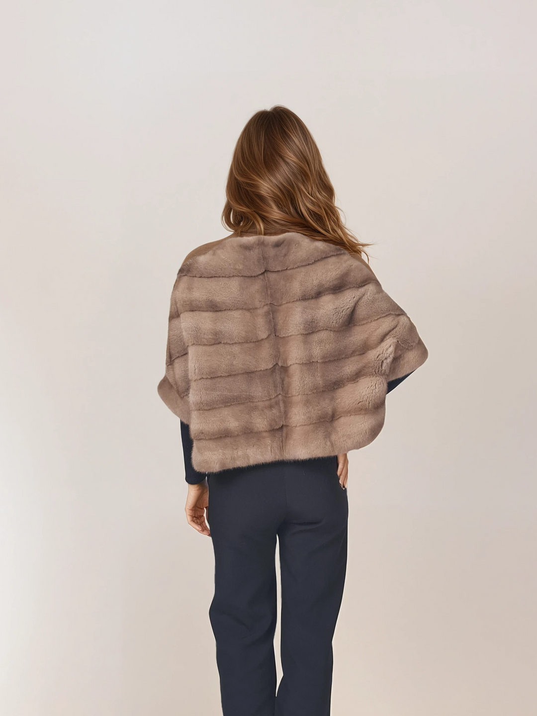 Tüll, 50 cm. - Nerz - Damen - Pastell / Nerzpelz - Levinsky - Kvinde