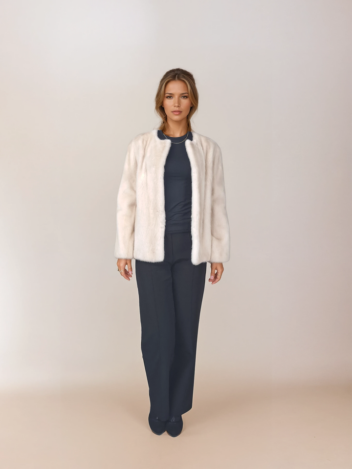 Chanel, 60 cm. - Mink - Women - Pearl